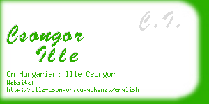 csongor ille business card